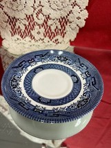 One - Vintage Churchhill England Blue Willow Saucer Excellent - $3.96
