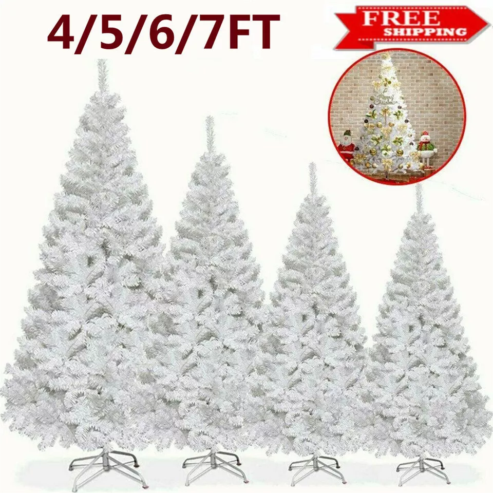 5FT White Christmas Tree Only Tree Outdoor Indoor Artificial Xmas Tree USA Sel - $89.98