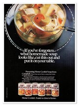 Campbell&#39;s Home Cookin&#39; Soup Cut Out Vintage 1986 Full-Page Print Magazi... - $9.70
