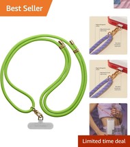 Hands-Free 6mm Rope Cross Body Strap - Kiwi Color with Gold Clasp for Ac... - $70.28