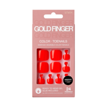 KISS GOLDFINGER TRENDY WIDER FIT TOENAILS 24 TOENAILS GLUE INCLUDED - #G... - $6.99