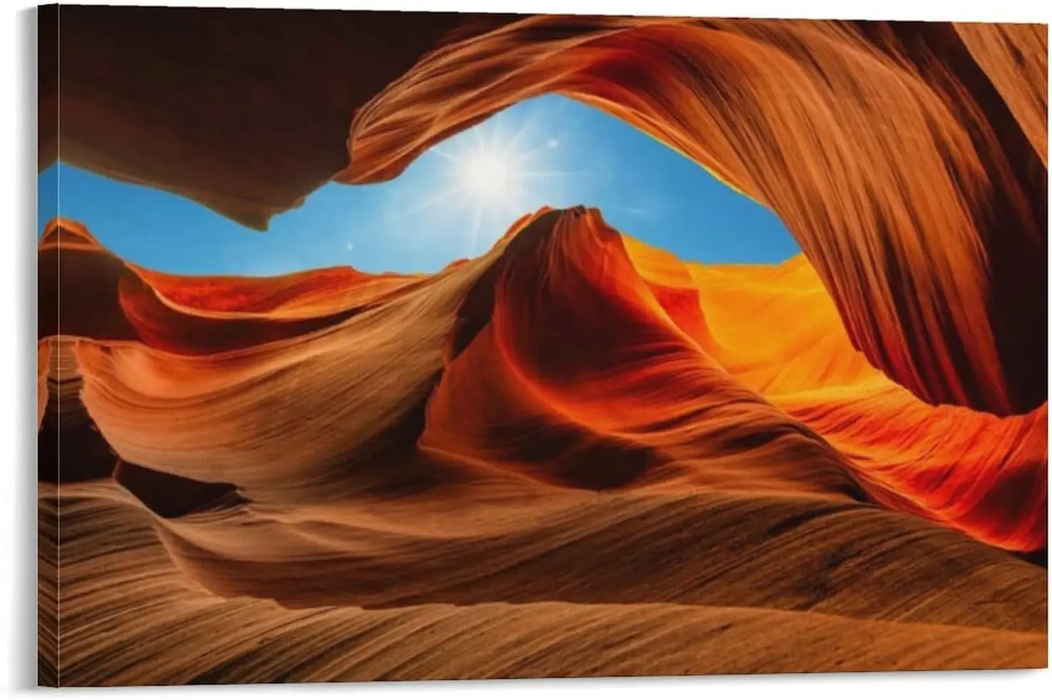 Antelope Canyon Landscaped Bedroom Decor Poster 12x18inch(30x45cm) Frame... - $82.47 CAD
