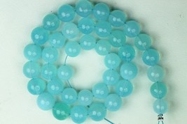 New, 11 inch long strand smooth Sky Blue OPAL Sphere or round beads 6 -- 8 mm ap - £47.24 GBP
