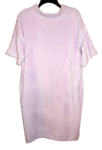 Vintage Stan Herman Chenille Robe Womens Large House Coat SS Lavender Sn... - $41.00
