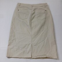 Christopher & Banks RN#63823 Women's Tan/Khaki Cotton Blend Denim Skirt Size 8 image 14