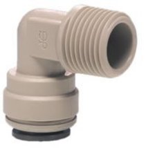 John Guest (PI481222S) Fixed Elbow 3/8&quot; Tube X 1/4&quot; NPT Gray - $2.53