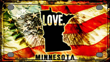 Minnesota Love Novelty Mini Metal License Plate Tag - $14.95