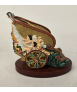 Giftec San Francisco Music Box Carousel Horse SLEIGH Figure on Wood Oval... - $17.99