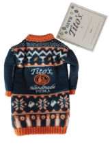 New Tito’s Holiday Bottle Sweater Handmade 2022 Vodka Topper Gift Tag W/... - £6.86 GBP