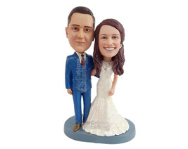 Custom Bobblehead Attractive couple wearin beautiful dress and suit - Wedding &amp;  - £119.52 GBP