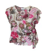 Byer Girl Girls Vintage 90s Floral Wrap Blouse Size XL 16 - $18.70 CAD
