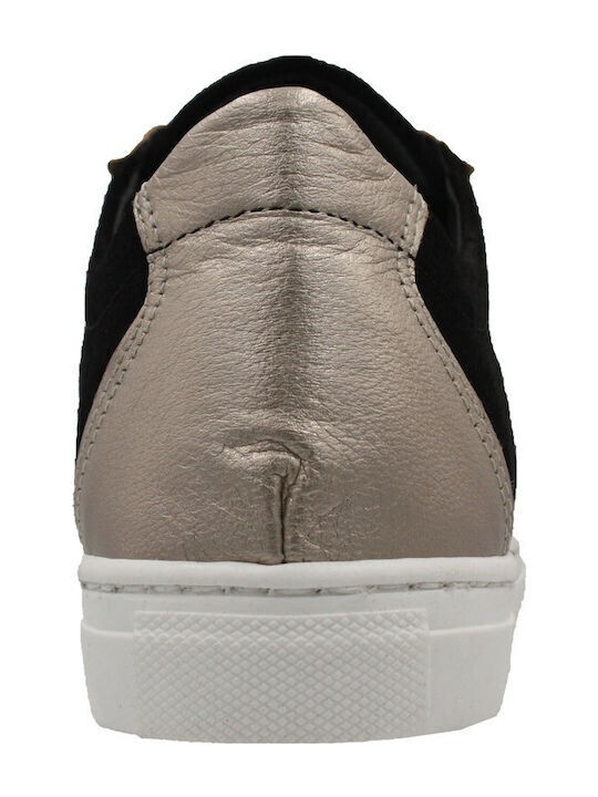 Leder Handmade Sneaker Wildleder Schwarz Gold mit Lederdecksohle Item image 4