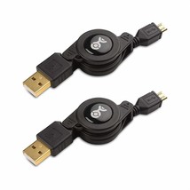 Cable Matters 2-Pack Retractable Micro USB Cable - 2.5 Feet - £13.66 GBP