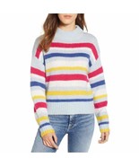 Rebecca Minkoff Brittany Stripe Mock Neck Sweater - £49.68 GBP