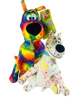 Psychedelic Tie Dye &amp; Star Print Scooby-Doo Plush Toy Set - £16.56 GBP