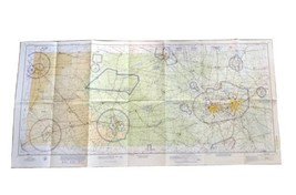 Vintage Sectional Aeronautical Chart Map of Dallas 1967 23&quot; X 48&quot; w/Jet Training - £15.75 GBP