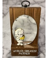 Vintage 1975 Wallace Russ Berrie World&#39;s Greatest Mother Mirror Wall Plaque - £6.43 GBP