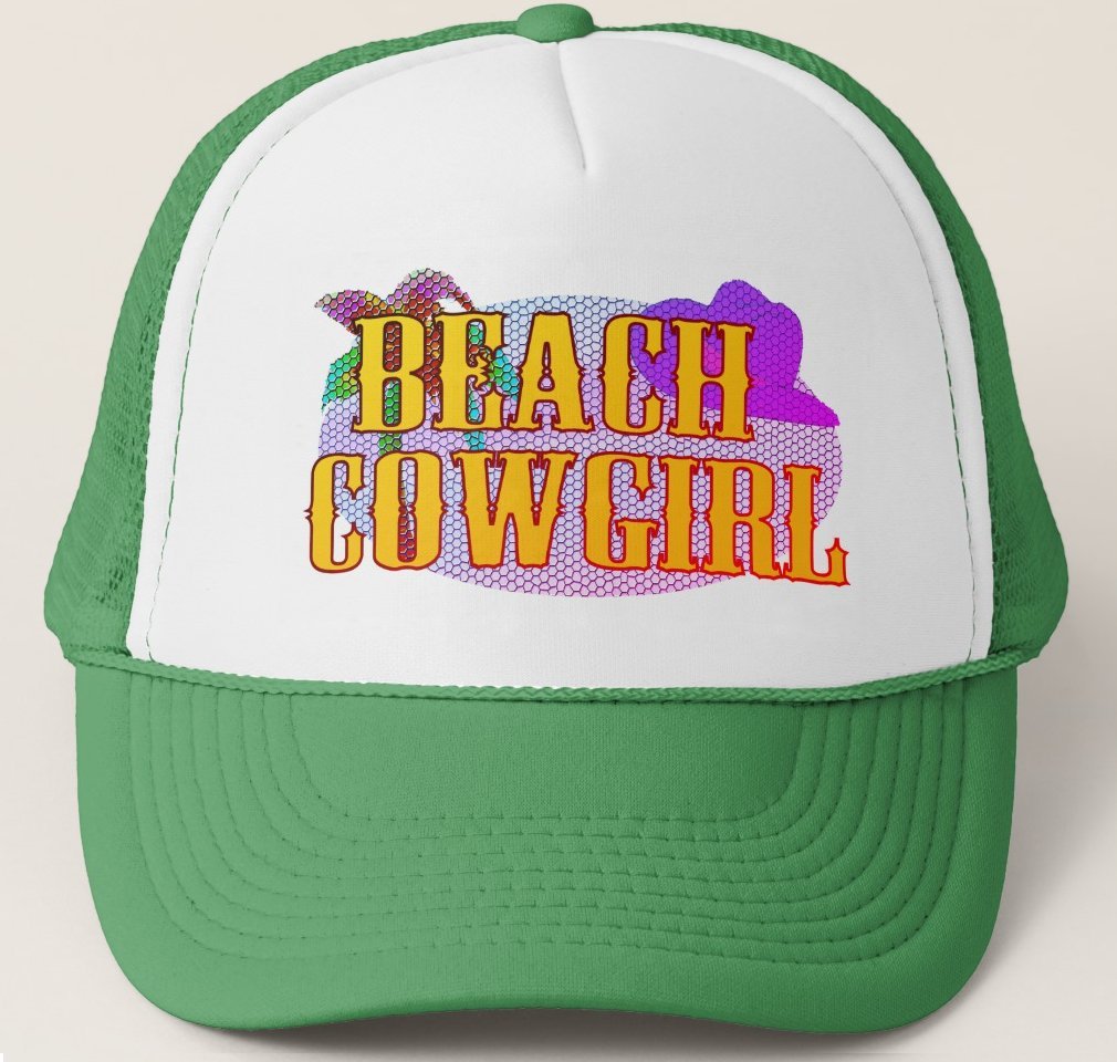 Beach Cowgirl Trucker Hat - Green