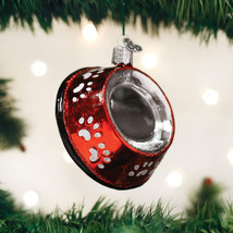 Old World Christmas Dog Bowl Glass Christmas Ornament 32285 - £13.19 GBP
