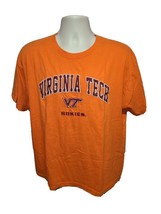 Stitched Virginia Tech VT Hokies Womens Large Orange TShirt - £15.77 GBP