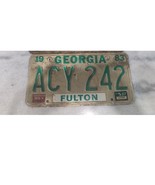 Vintage 1983 Georgia Fulton County License Plate ACY 242, Expired - €6,04 EUR
