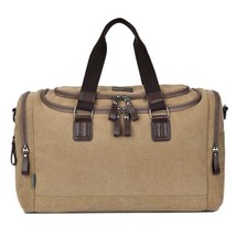Vintage Canvas Men Travel Bags Large Capacity Casual Shoulder Travel Bags - £66.77 GBP