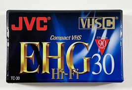 JVC VHS C Compact 90 Minute Video Cassette Tape TC 30 - £5.89 GBP