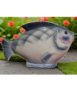 Decorative Porcelain Napkin Holder Planter Ashtray Vase Fish Shaped Signed - $27.69