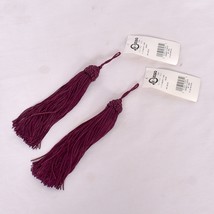 Lot of 2 Conso Trims Burgundy 5 1/2&quot; Chainette Tassel - $12.78