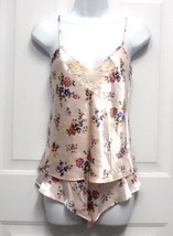 Vintage New Val Mode M Womens Pale Pink w/Flowers 2 Piece Top &amp; Flared Shorts - £11.15 GBP