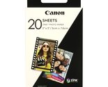 Canon Zink Photo Paper Pack, 20 sheets, White, 2&quot; X 3&quot;. (3214C001) - $11.86