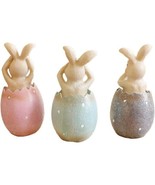 MineSign Resin Bunny Decorations Spring Easter Decor 3 Rabbits Tabletopper - £17.72 GBP
