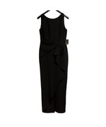 Marina Jumpsuit Womens 10 Black  Sleeveless Wide Leg Ruffle Cascade Deta... - £27.14 GBP