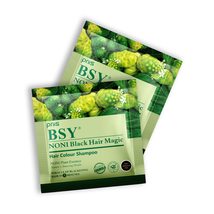 BSY Noni Black Hair Magic Hair color shampoo (12ml x 12 Sachets) | - £15.60 GBP