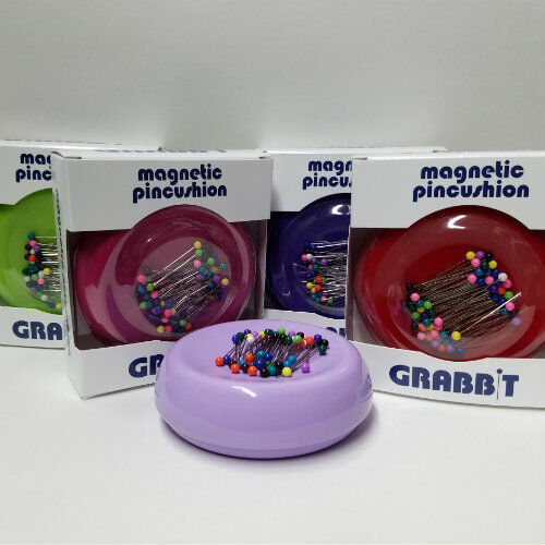 Grabbit Pin Cushion Holder Magnetic with 50 Pins Snap-on Cover - Multi Use - $14.00