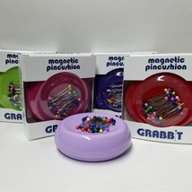 Grabbit Pin Cushion Holder Magnetic with 50 Pins Snap-on Cover - Multi Use - £11.19 GBP