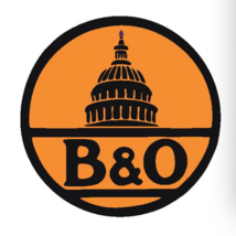 4&quot; baltimore and ohio railroad orange bumper sticker decal usa made - £20.28 GBP