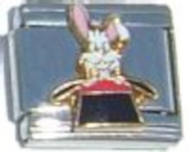 Rabbit In Hat Italian Charm - $8.88