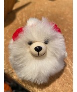 Russ 2.5&quot; Snow Puff Dog Window Hanger with Suction Cup *Pre-Owned/Nice* b2 - $13.66 CAD