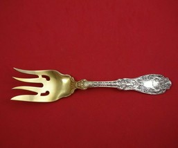 Paris by Gorham Sterling Silver Cold Meat Fork Gold Washed 8 1/4&quot; Serving - £150.48 GBP