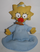 Dan Dee Matt Groening 1990 9&quot; Baby Maggie Simpson Plush Doll Paci Suctio... - £19.35 GBP