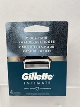 Gillette Intimate Pubic Hair Razor Cartridges 4 Razor Blade Refills COMB... - $10.99