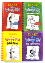 Diary of a Wimpy Kid Lot of 4 Books (Hardcover) Last Straw-Dog Days-Ugly Truth - £6.93 GBP