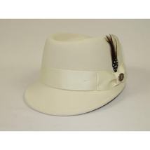 Men's LEGIONNAIRE Codet Cap Wool Felt Hat Telescope Crown LG101 Ivory image 3