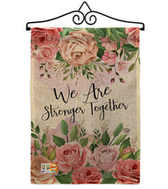 We Are Stronger Together Burlap - Impressions Decorative Metal Wall Hanger Garde - £27.32 GBP
