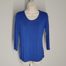 Cato Est. 1946 Soft T-Shirt ~ Sz XS ~ 3/4 Sleeve ~ Blue ~ Stretchy - £13.50 GBP