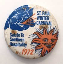 St. Paul MN Winter Carnival Salute to Southern Hospitality Button Pin 19... - £9.43 GBP