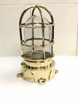 MARINE ANTIQUE SOLID BRASS CEILING MOUNT PASSAGEWAY BULKHEAD LIGHT FIXTURE - $124.53