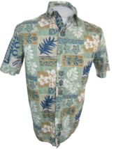 Hilo Hattie Men Hawaiian camp shirt pit to pit 22 S aloha luau tropical floral - £13.97 GBP