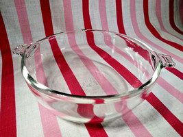 Darling Vintage Pyrex Clear Glass 019 Bowl 20oz Casserole Dish w/ Tab Handles - £11.19 GBP